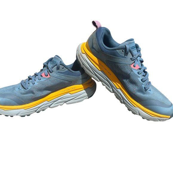 🏃‍♀️ HOKA Challenger ATR 6 Trail Runners Blue/Yellow Size 7B Excellent! ⚡️ - Picture 3 of 5